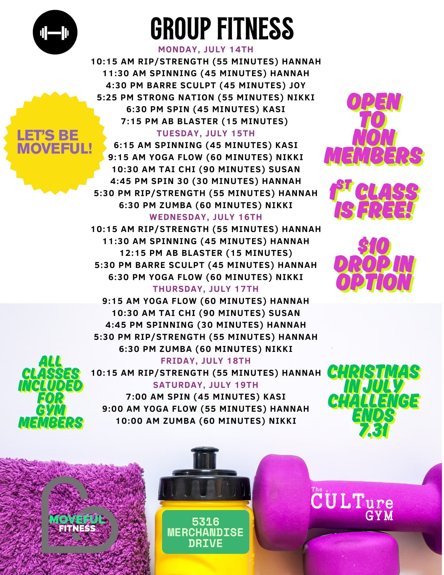 Group fitness classes in full swing! Join us! 🏋️♀️